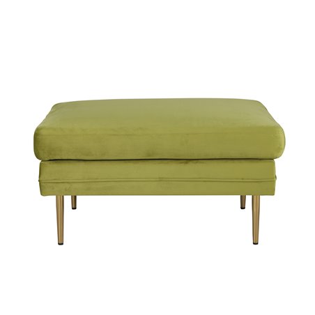 Boom Ottoman - Brass / Green Velvet