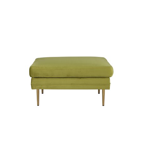 Boom Ottoman - Brass / Green Velvet