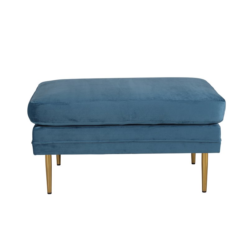 Bom Ottoman - Messing / Blue Velvet