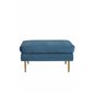 Boom Ottoman - Brass / Blue Velvet