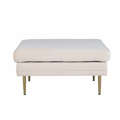 Boom Ottoman - Brass / Beige Velvet