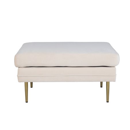 Boom Ottoman - Brass / Beige Velvet