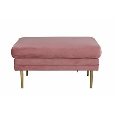 Boom Ottoman - Brass / Pink Velvet