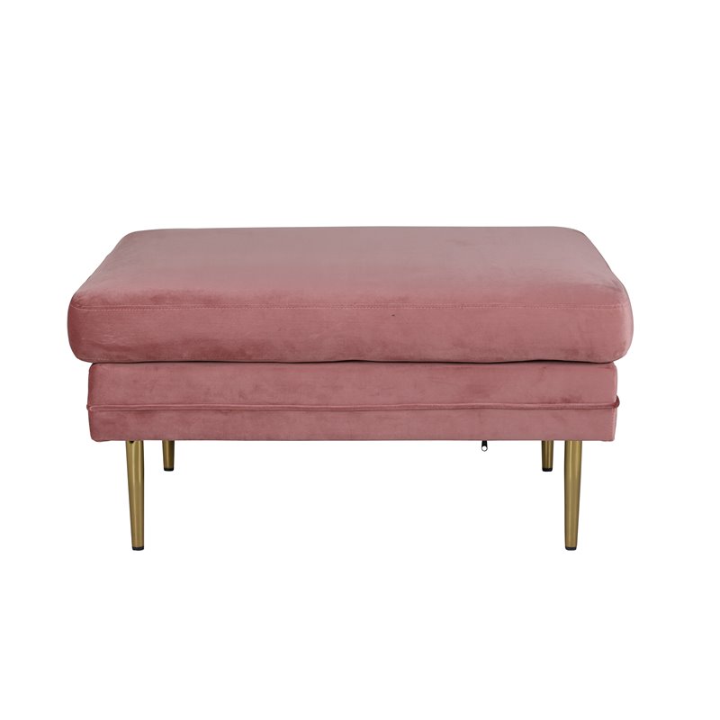 Boom Ottoman - Messing / Pink Velvet