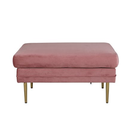 Boom Ottoman - Brass / Pink Velvet