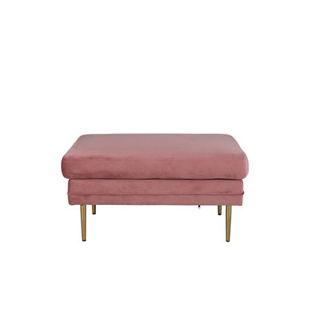 Boom Ottoman - Brass / Pink Velvet