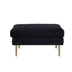 Boom Ottoman - Brass / Black Velvet