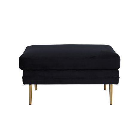 Boom Ottoman - Brass / Black Velvet