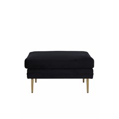 Boom Ottoman - Brass / Black Velvet