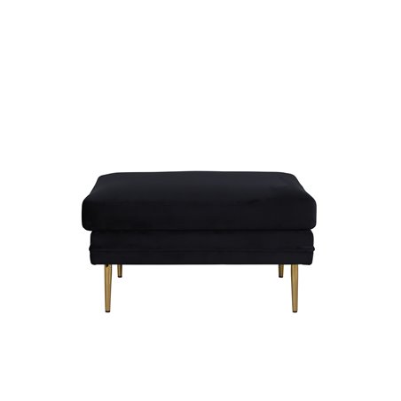 Boom Ottoman - Brass / Black Velvet