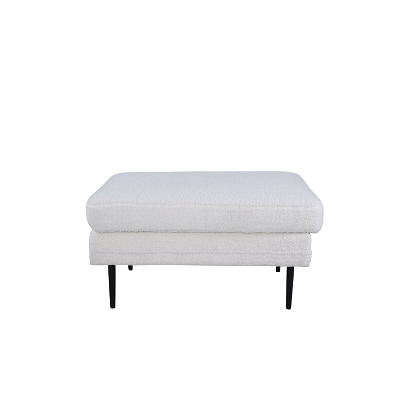 Boom Ottoman - Sort/hvid Teddy