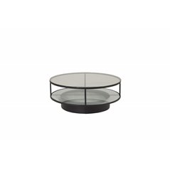 Falsterbo - Sofa Table Round - Glass / Black