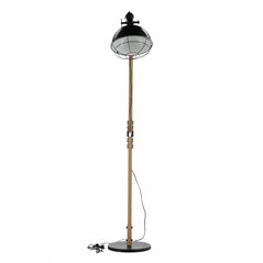 Kick -Floor Lamp - Wood/Black