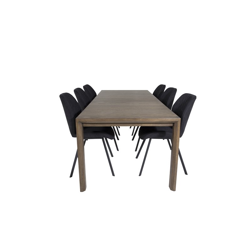 Gemma Dining Chair - Black Legs - Black Fabric