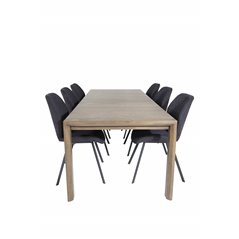 Gemma Dining Chair - Black Legs - Black Fabric