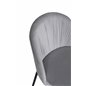 Wrinkles Dining Chair - Black Legs - Grey Velvet