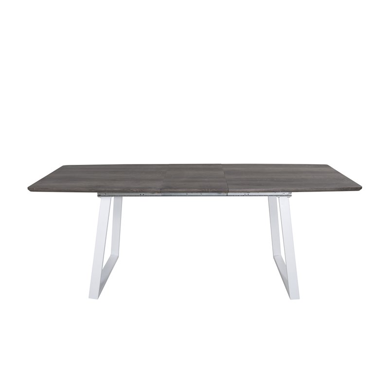 Inca Extentiontable - grey "oak" / white Legs