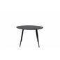 Silar Dining Table - Round 100 cm - Black Melamine / Black Legs