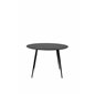 Silar Dining Table - Round 100 cm - Black Melamine / Black Legs