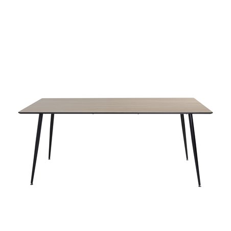 Silar Dining Table - 180 cm - "Wood Look" Melamine / Black Legs