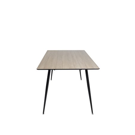 Silar Dining Table - 180 cm - "Wood Look" Melamine / Black Legs