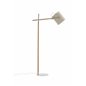 Dennis -Floor Lamp - Beige / Wood/Beige Linen