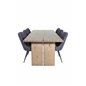 Velvet Deluxe Dining Chair - Black Legs - Black Fabric