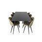 Velvet Dining Chiar - Mustat jalat - Dusty Green Velvet