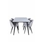 Velvet Dining Chiar - Black legs - Light GreyFabric