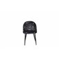 Velvet Dining Chair - Black Flower fabric