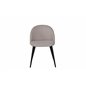 Velvet Stitches Chair - Black / Beige Fabric (Polyester linen )