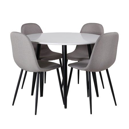 Plaza Round Table 100 cm White / Black