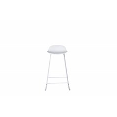 Wave Bar Chair - White Legs - White Plastic