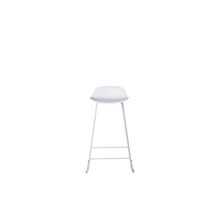 Wave Bar Chair - White Legs - White Plastic