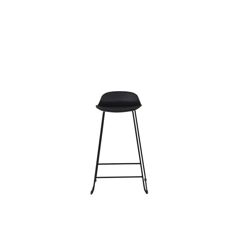 Wave Bar Chair - Sorte Ben -Sort Pla stic