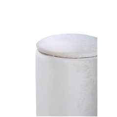 Limpen Pouf - / Beige Velvet