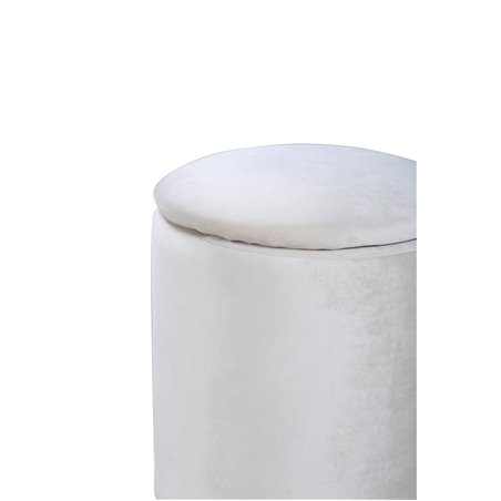 Limpen Pouf - / Beige Velvet