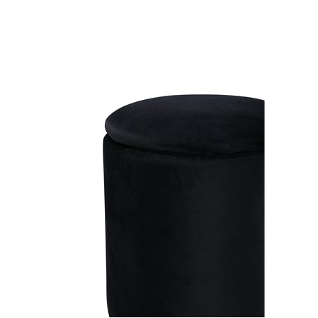 Limpen Pouf - / Black Velvet