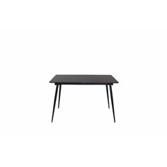 Silar Extention Table - Black Melamine / Black Legs