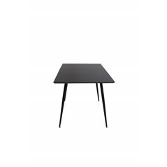 Silar Extention Table - Black Melamine / Black Legs