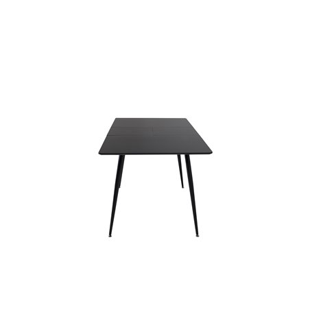 Silar Extention Table - Black Melamine / Black Legs