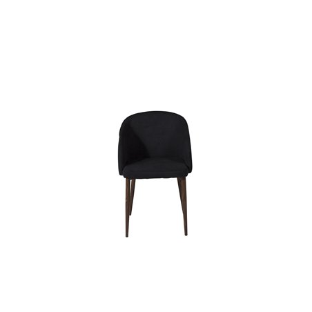 Arch Dining Chair - Walnut Legs - Black Fabric