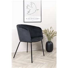 Berit Chair - Black / Black Velvet