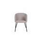 Berit Chair - Black / Beige Fabric (Polyester linen )