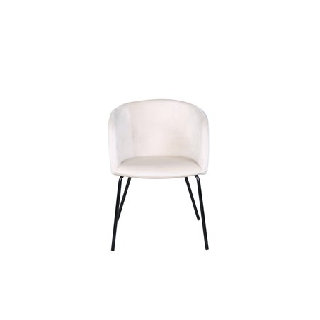 Berit Chair - Black / Beige Velvet