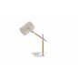 Dennis -Bordlampe - Beige / Træ / Beige Linned