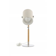 Dennis -Bordlampe - Beige / Træ / Beige Linned