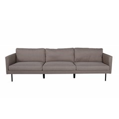 Zoom 3-seat Sofa - Black / Brown Fabric