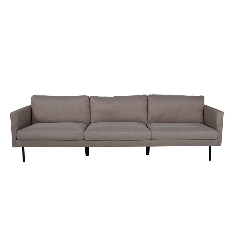 Zoom 3-seat Sofa - Black / Brown Fabric