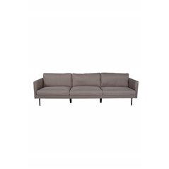 Zoom 3-seat Sofa - Black / Brown Fabric